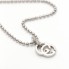 Collier GUCCI en or blanc et diamants. Neuf