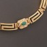 Gargantilla estilo greco oro 18k con esmeraldas y circonitas