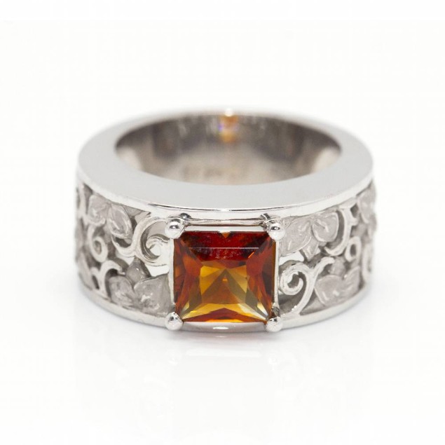 Bague CARRERA en or blanc et citrine....