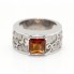 Bague CARRERA en or blanc et citrine. Neuve