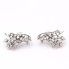 Boucles d'oreilles en or blanc 18k avec diamants seconde main