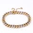 Bracelet gourmette en or 18k avec diamants seconde main