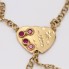 Manita corazón para bebé de oro 18k con circonitas