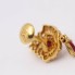 Boucles d'oreilles en or 18 carats avec rubis et zircon seconde main