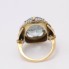 Anell estil vintage d'or 18k amb safir i perles