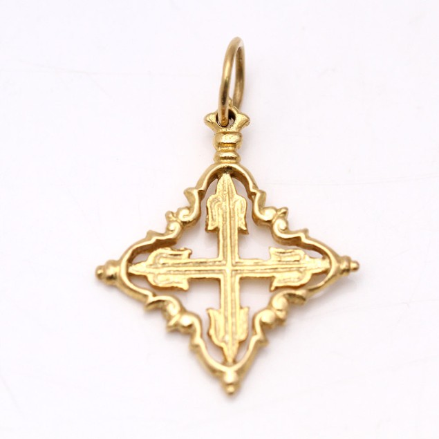 Pendentif croix de Majorque en or 18k...