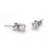 Boucles d'oreilles solitaires avec diamants. Neuves