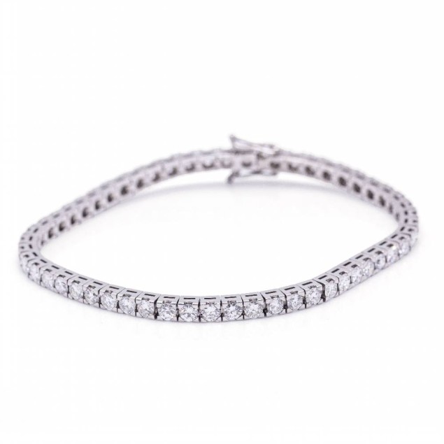 Bracelet Riviere en or blanc et...