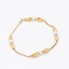 Bracelet gourmette en or 18k avec perles de seconde main