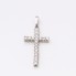 Pendentif croix en or 18k avec diamants seconde main