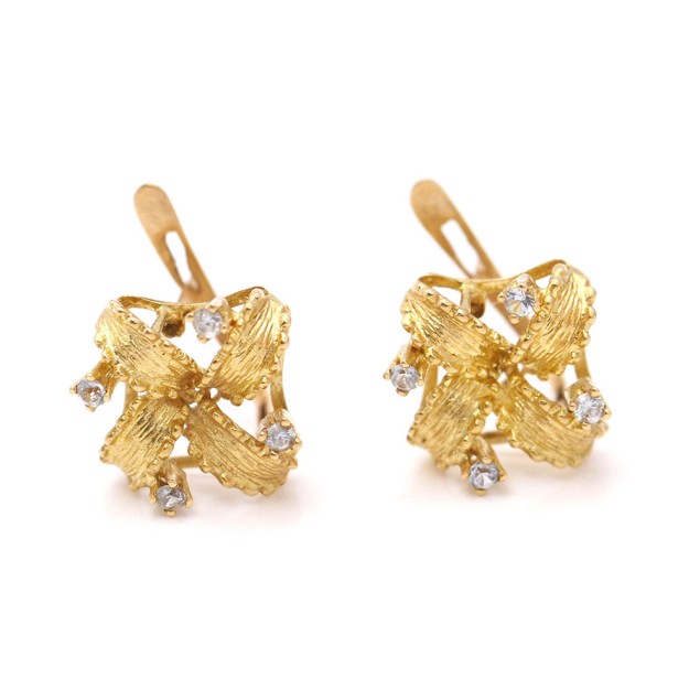 Boucles d'oreilles vintage en or 18k...