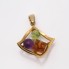 Pendentif en or 18k avec améthyste, citrine et péridot 2ème main