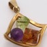 Pendentif en or 18k avec améthyste, citrine et péridot 2ème main