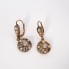 Boucles d'oreilles vintage en or 18k, zircons et perles 2ème main