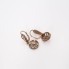 Boucles d'oreilles vintage en or 18k, zircons et perles 2ème main