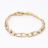 Pulsera eslabones ovalados de oro 18k con circonitas