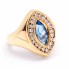 Bague marquise avec Topaze et Brilliants. Neuve