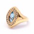 Bague marquise avec Topaze et Brilliants. Neuve