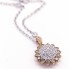 Collier SUNFLOWER en or rose et diamants. Neuf