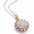 Collier SUNFLOWER en or rose et diamants. Neuf