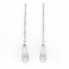 Boucles d'oreilles PRASIOLITE or blanc et diamants. Seconde main