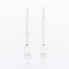 Boucles d'oreilles PRASIOLITE or blanc et diamants. Seconde main