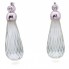 Boucles d'oreilles PRASIOLITE or blanc et diamants. Seconde main