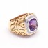 Bague bicolore AMETHYST avec diamants. Neuve