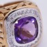 Anell AMETHYST Bicolor amb Diamants. Nou a estrenar