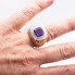 Bague bicolore AMETHYST avec diamants. Neuve