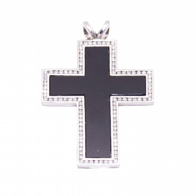 Pendentif CROIX en DIAMANTS en or...