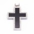 Pendentif CROIX en DIAMANTS en or blanc. Neuf