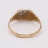 Chevalière d'occasion en or 18k avec zircons