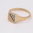 Chevalière d'occasion en or 18k avec zircons