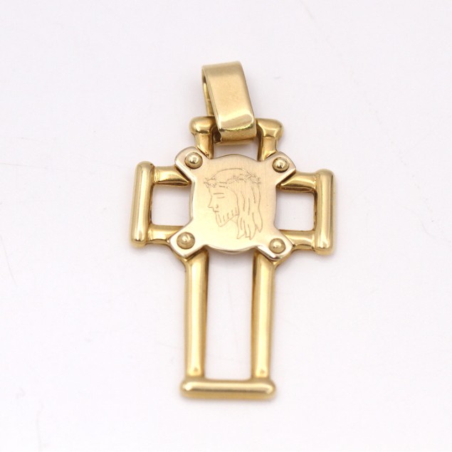 Pendentif croix avec Christ en or 18...