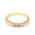 Bague triple en or 18k d'occasion avec diamants