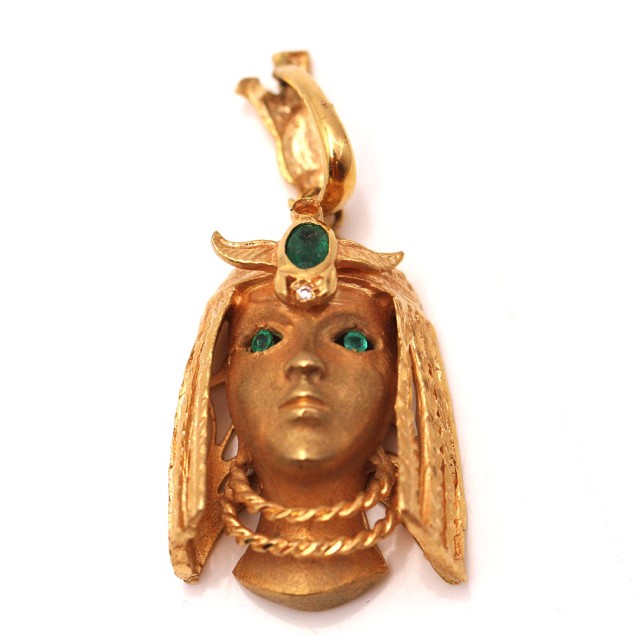 Colgante Cleopatra de oro 18k con...
