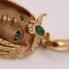 Colgante Cleopatra de oro 18k con esmeraldas y circonita