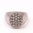 Chevalière d'occasion en or 18k avec diamants