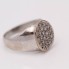 Chevalière d'occasion en or 18k avec diamants