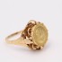 Anillo moneda de oro 18k de segunda mano