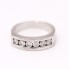Demi alliance en or 18k avec diamants d'occasion