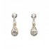 Boucles d'oreilles vintage en platine et diamants. Deuxième main