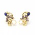 Boucles d\'oreilles en lapis-lazuli, émail et diamants. Seconde main