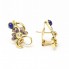 Boucles d'oreilles en lapis-lazuli, émail et diamants. Seconde main