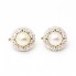 Boucles d\'oreilles PLATIN avec perles et diamants. Seconde main