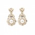 Boucles d'oreilles originales FLEUR 1810 avec diamants. Seconde main