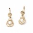 Boucles d'oreilles originales FLEUR 1810 avec diamants. Seconde main