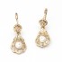 Boucles d'oreilles originales FLEUR 1810 avec diamants. Seconde main