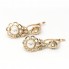 Boucles d'oreilles originales FLEUR 1810 avec diamants. Seconde main